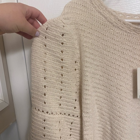 NWT knit sweater color cream size L - Picture 6 of 8